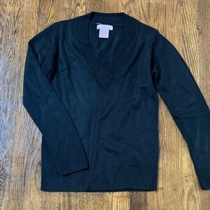 Girls soft Black V-Neck Sweater